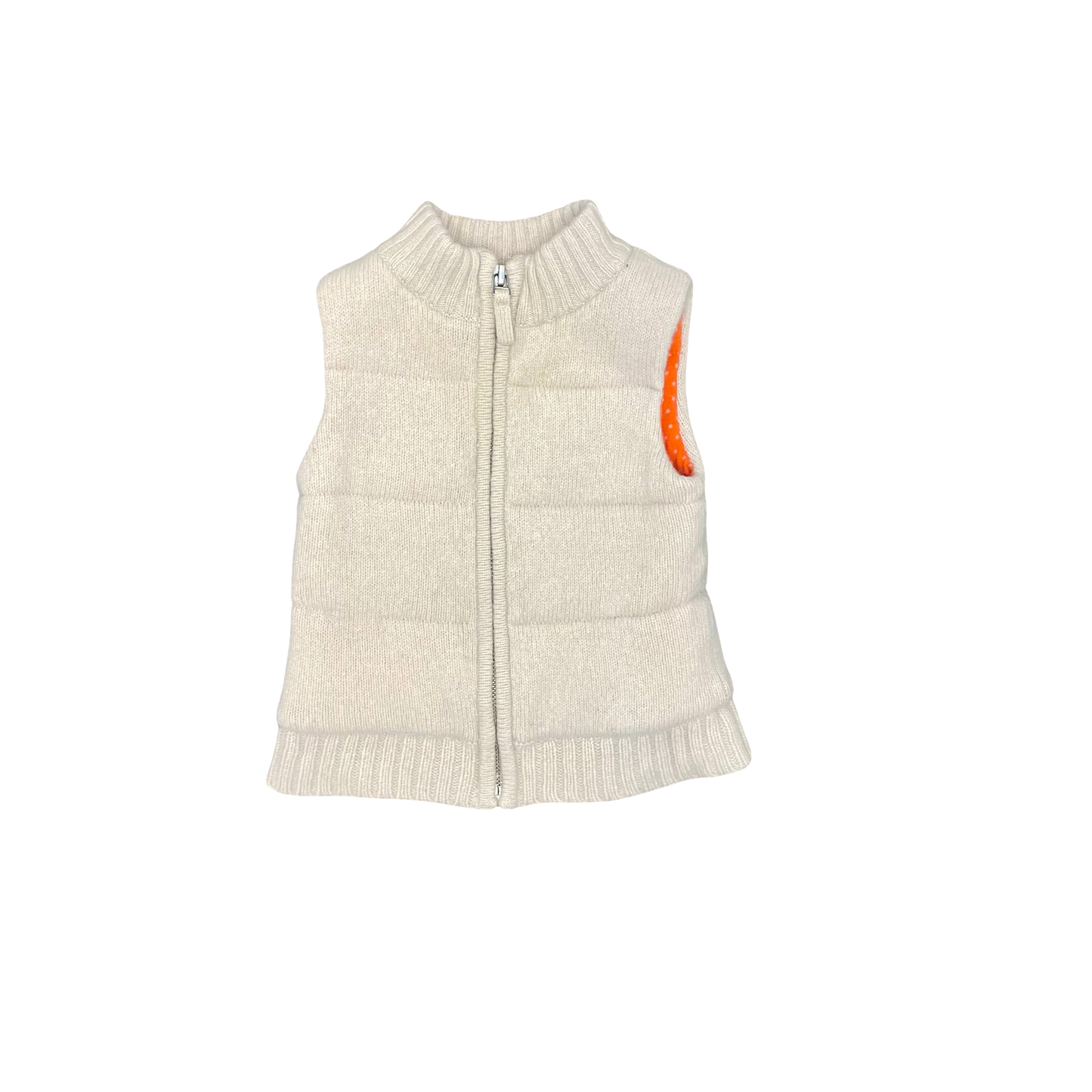 Ecru Country Road Lambswool Vest, 12-18M