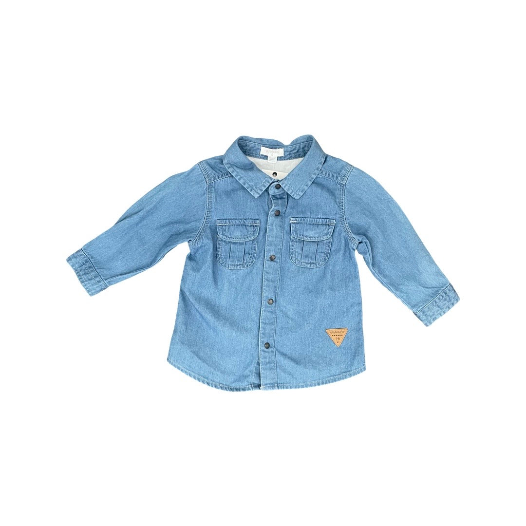 Denim Purebaby Shirt, 6-12M