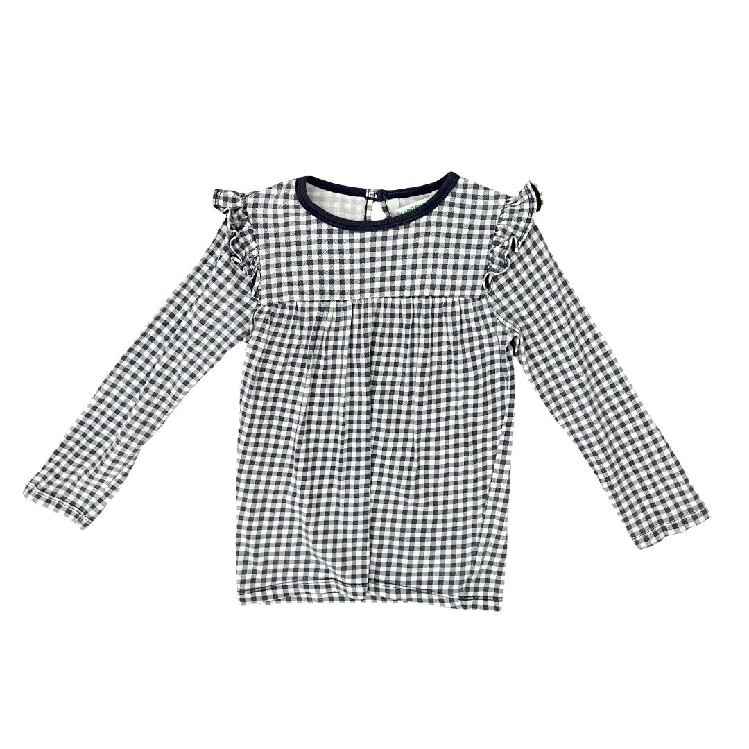 Navy and white Country Road Long Sleeve Top, 3Y