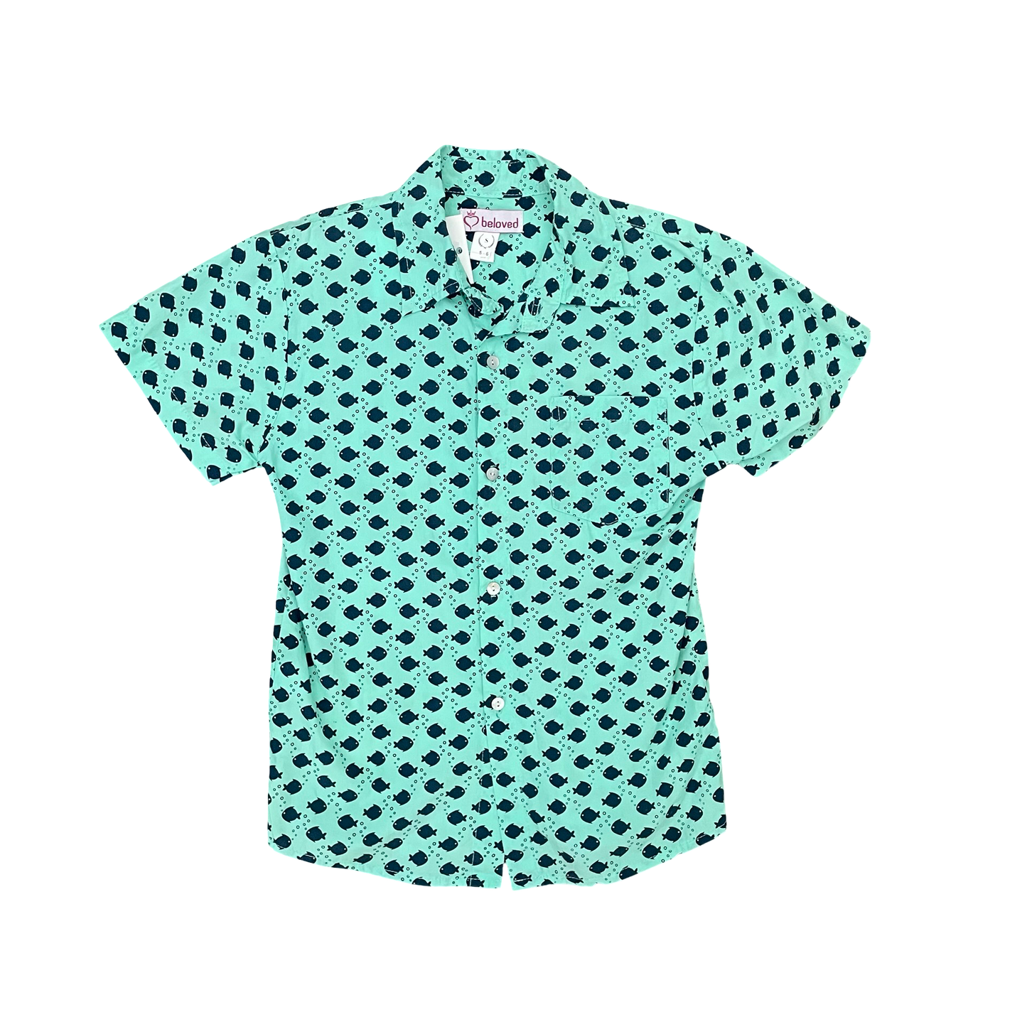 Teal beloved Shirt, 5-6Y