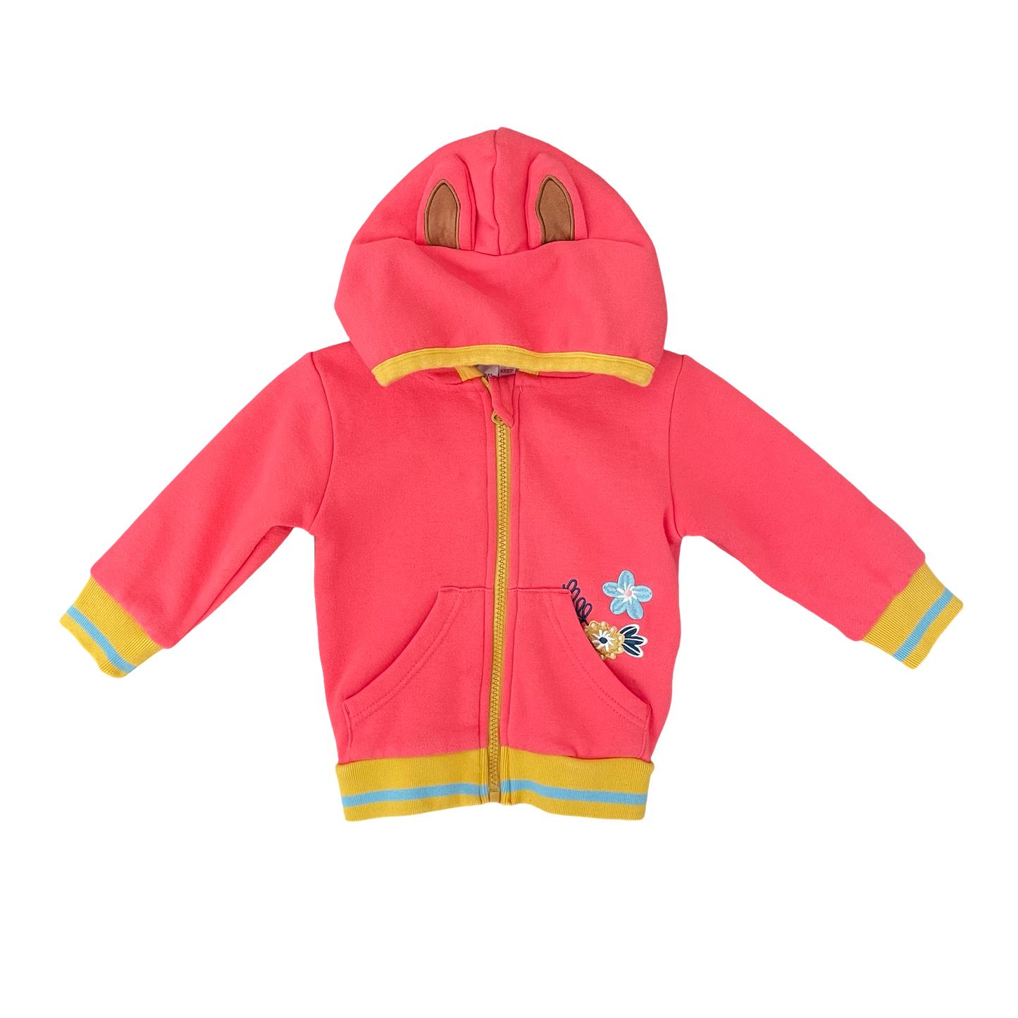 Peach Blade & Rose Hoodie, 2-3Y