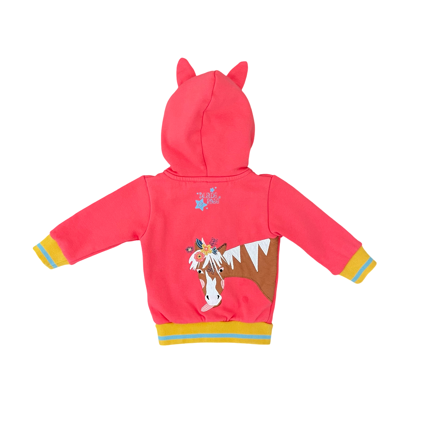 Peach Blade & Rose Hoodie, 2-3Y