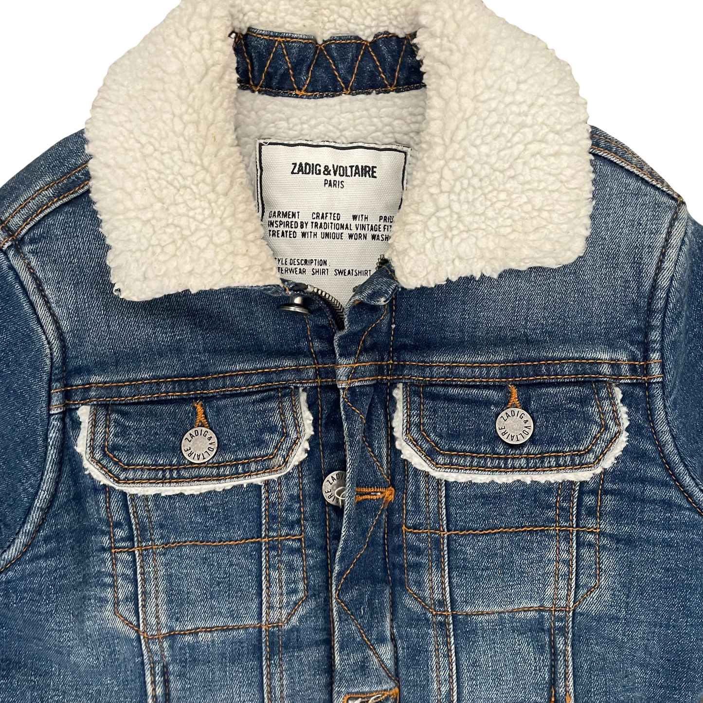 Denim Zadig & Voltaire Denim Jacket, 8Y