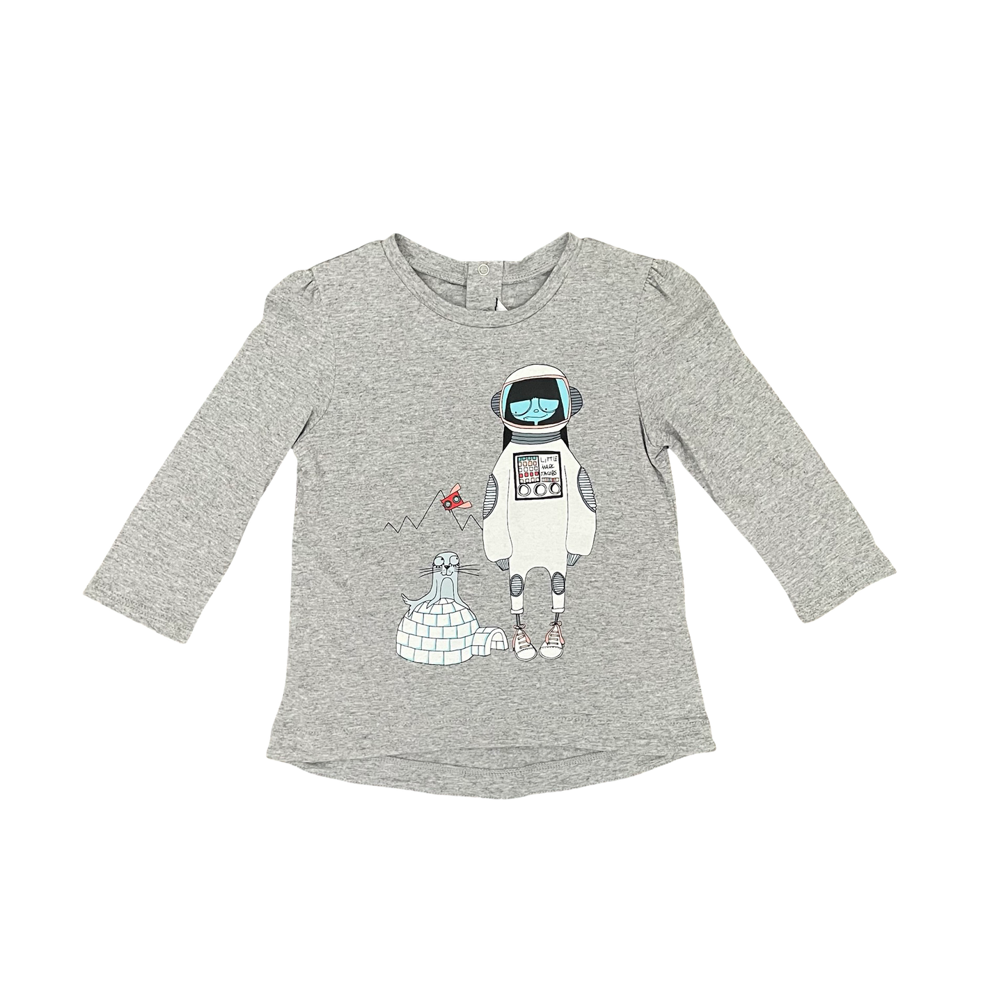 Grey Little Marc Jacobs Long Sleeve Top, 12M