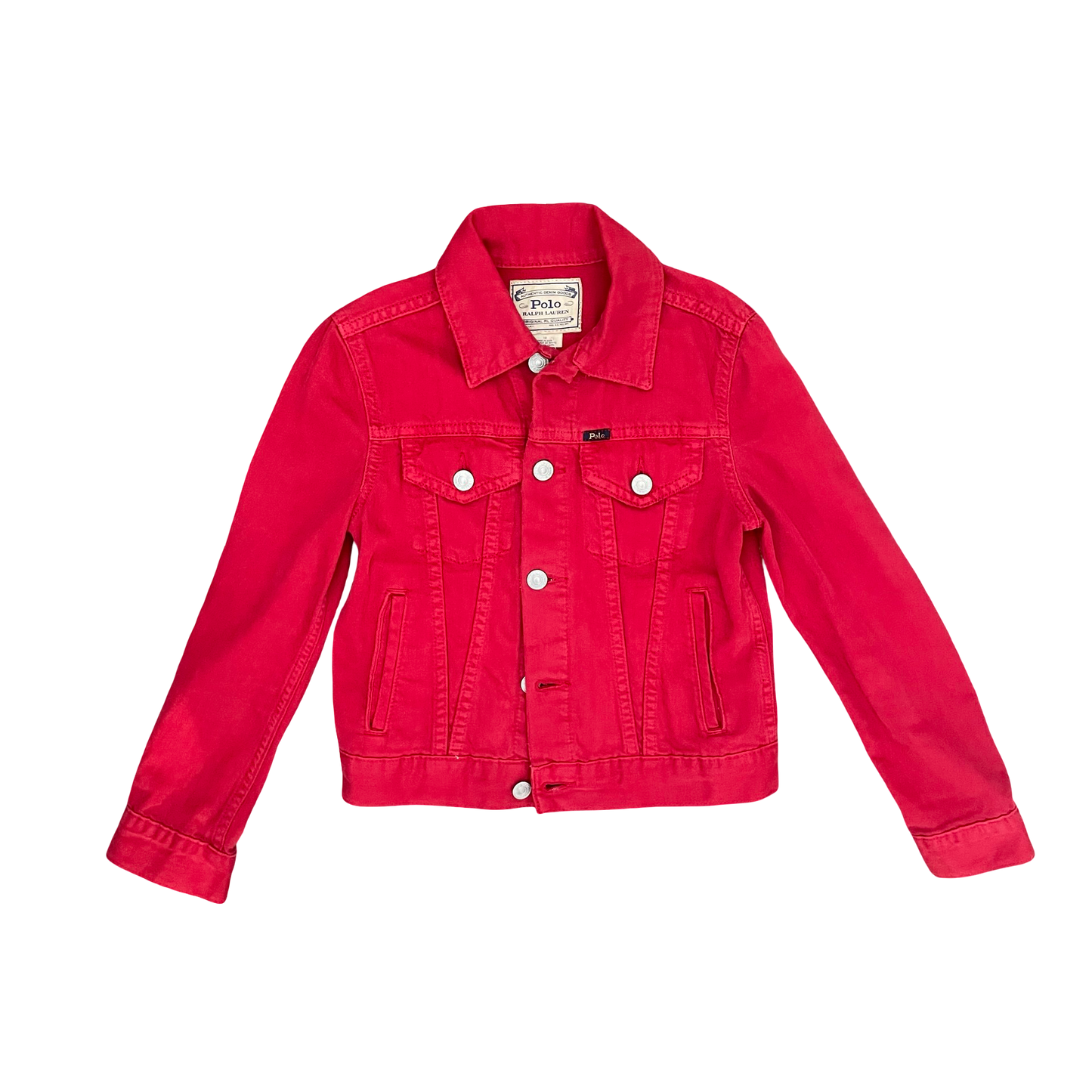 Red Polo Ralph Lauren Denim Jacket, 10Y