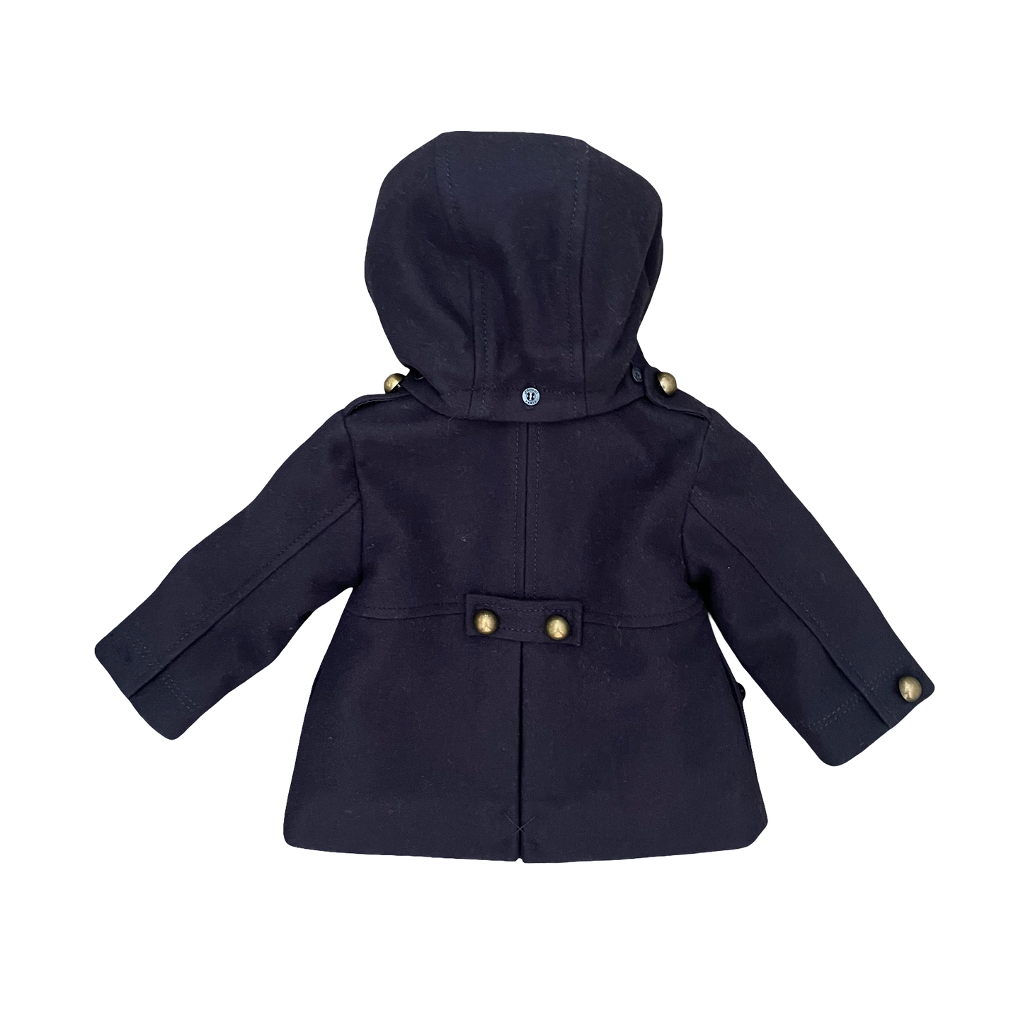 Navy Jacadi Wool/Cashmere Coat, 6M