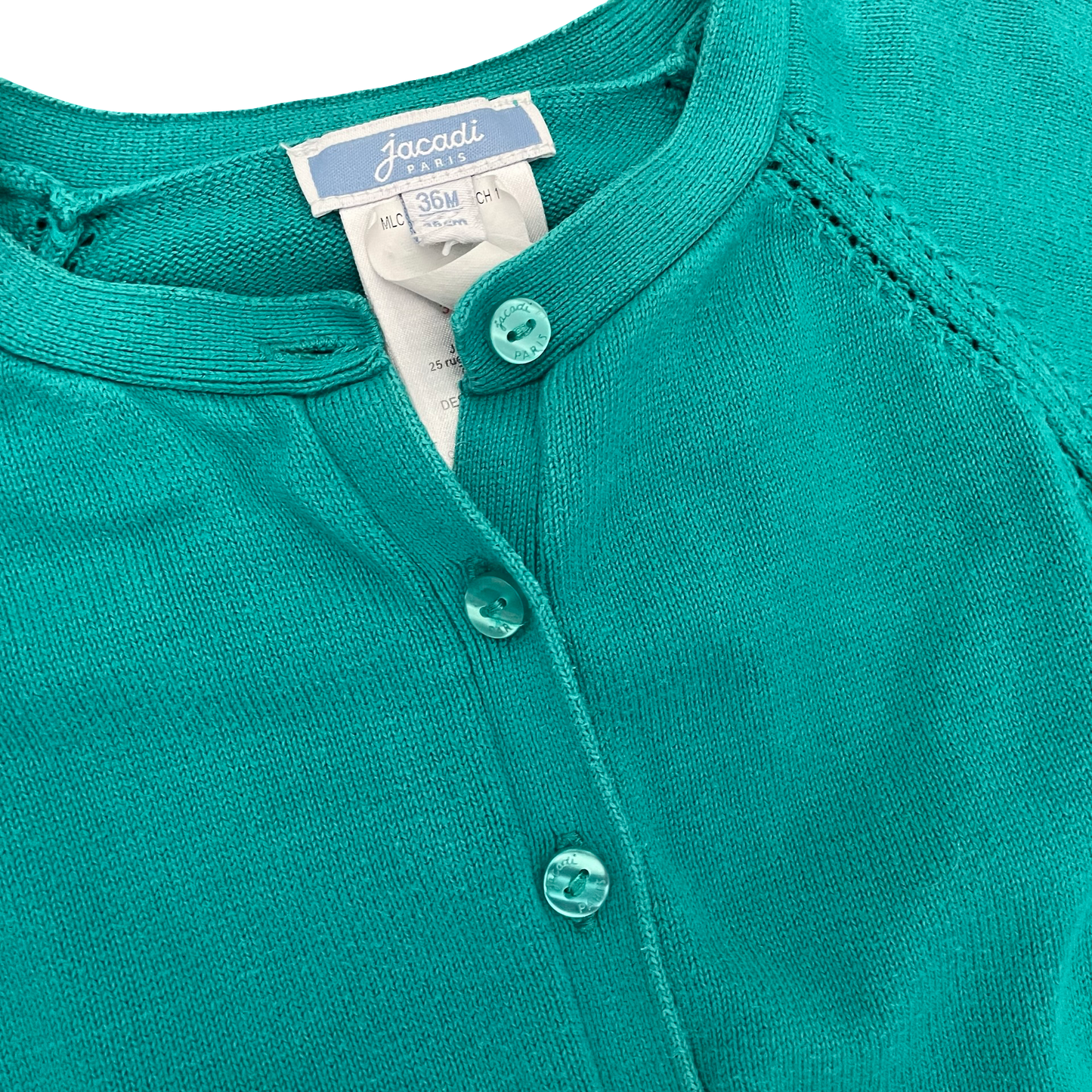 Teal Jacadi Paris Cardigan, 3Y