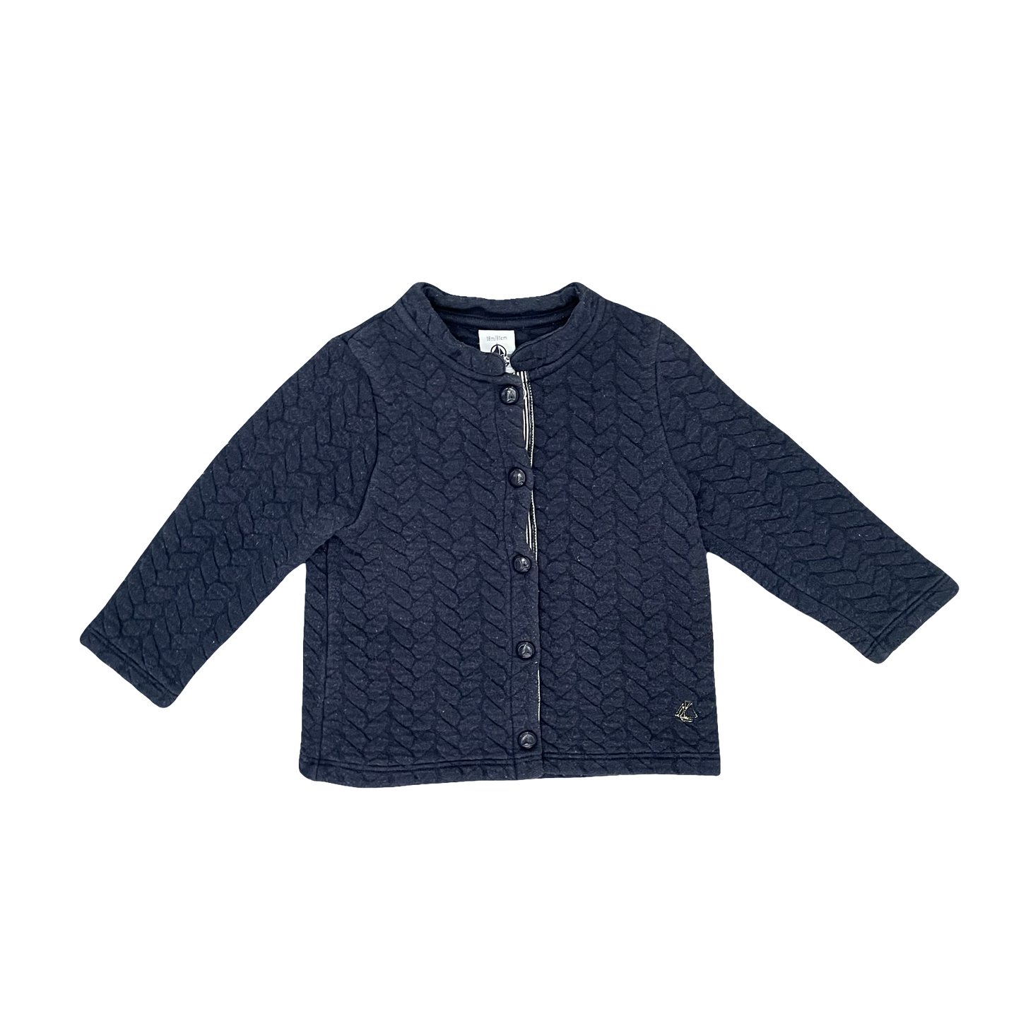Navy Petit Bateau Cardigan, 18M