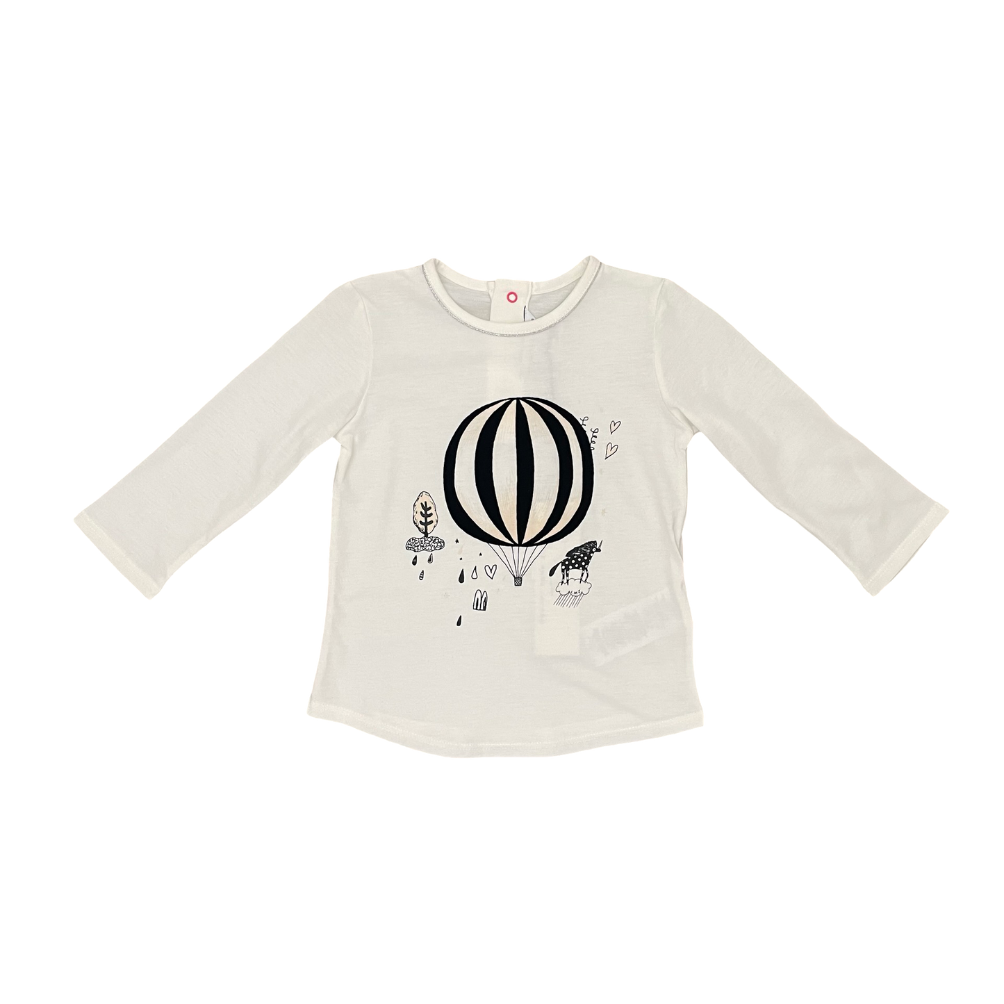 Cream Little Marc Jacobs Long Sleeve Top, 12M