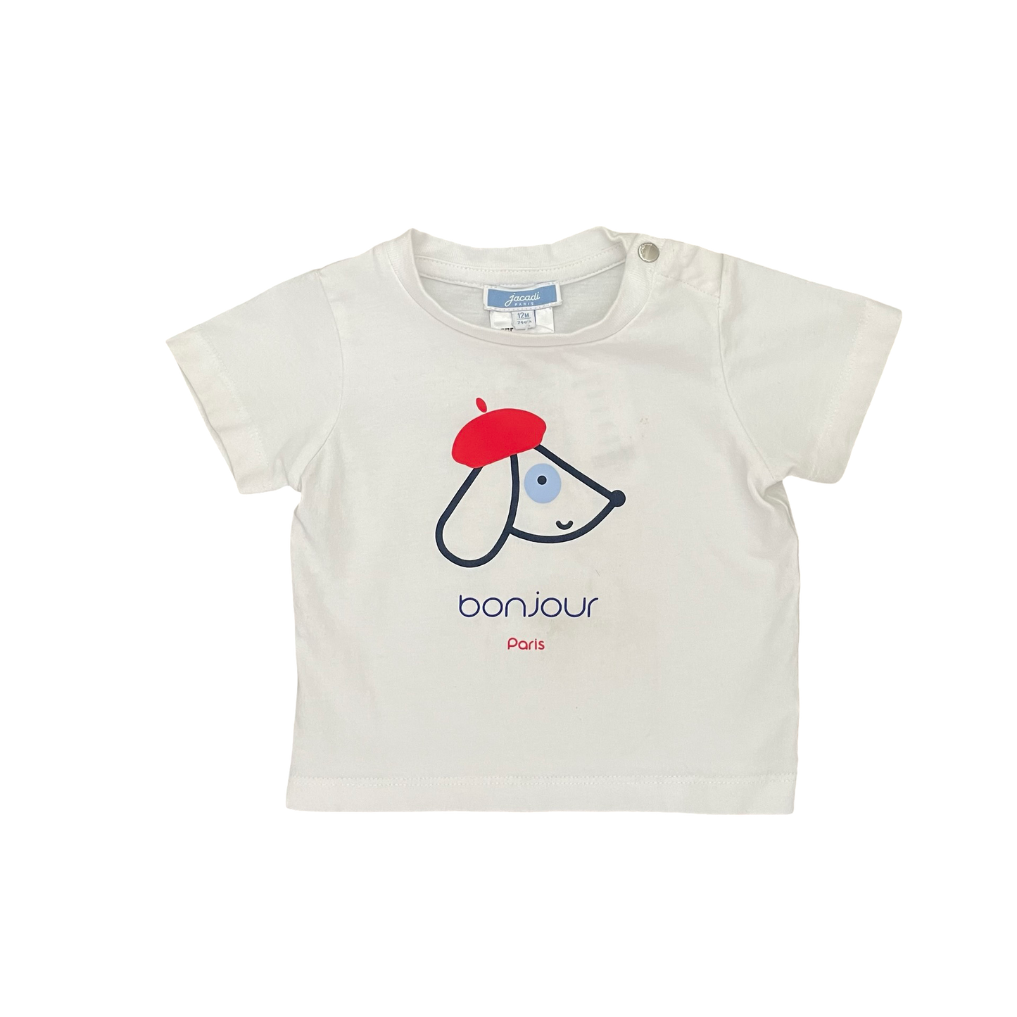 White Jacadi Paris T-Shirt, 12M