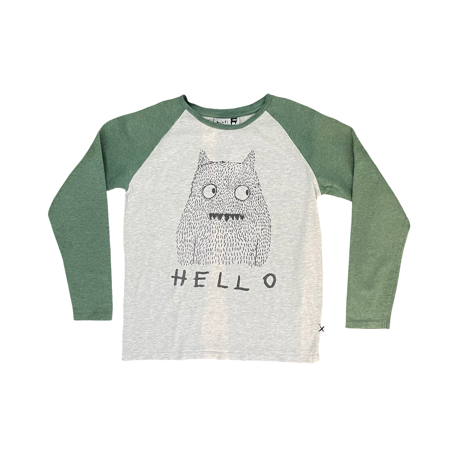 Grey green Minti Long Sleeve Top, 10Y