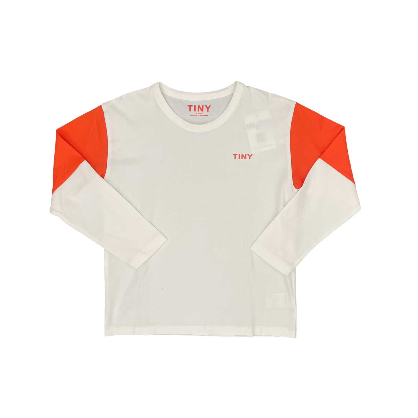 White Tiny Cottons Long Sleeve Top, 8Y