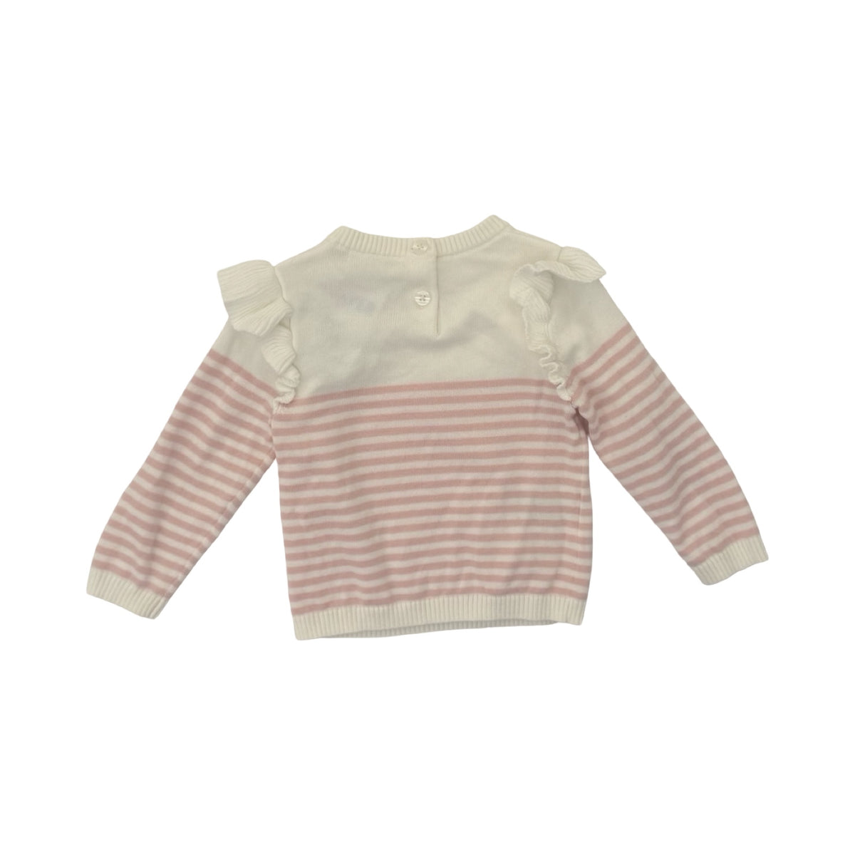 Pink Stripe Country Road Knit Jumper, 6-12M