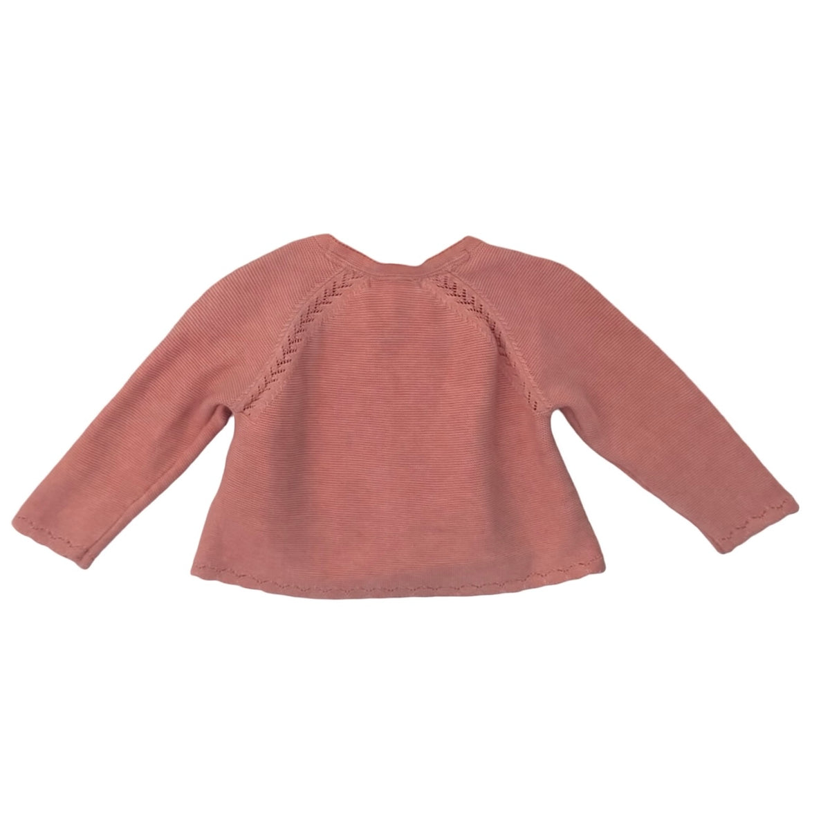 Pink Purebaby Scolloped Cardigan, 6-12M