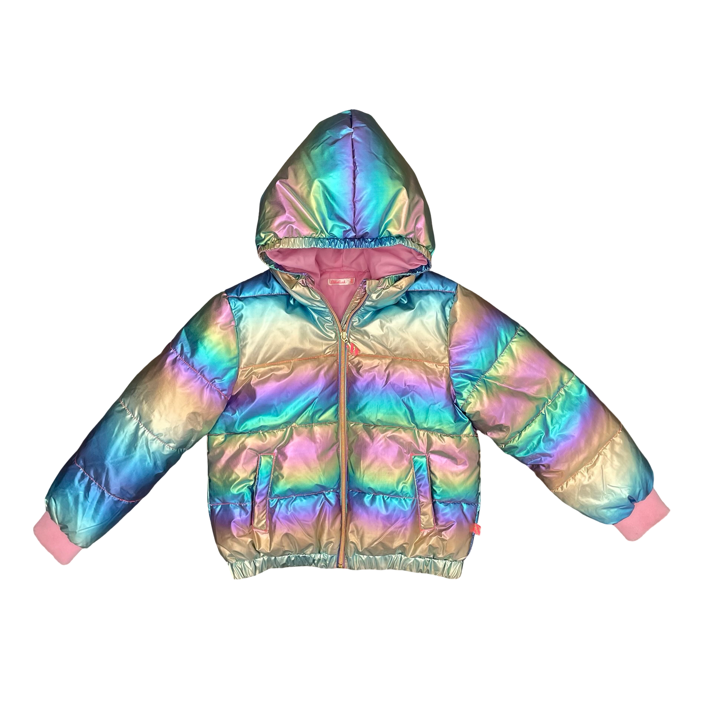Rainbow Billieblush Puffer Jacket, 10Y