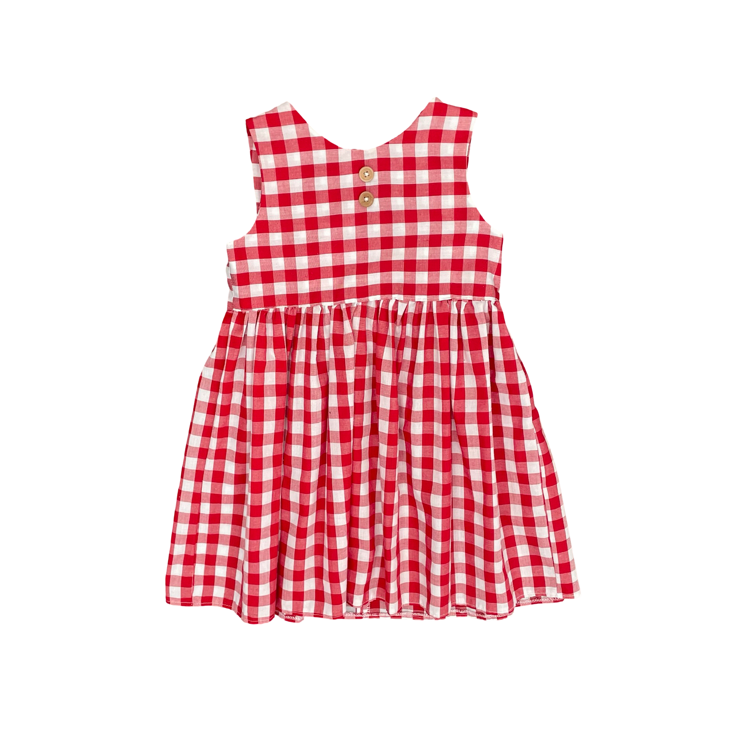 Red check Lulu's Handmade Dress Dress, 3Y