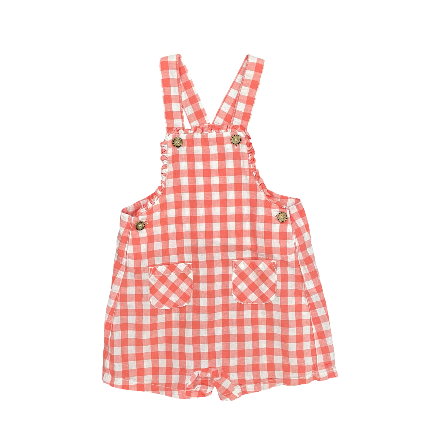 Gingham Purebaby Overalls, 3Y