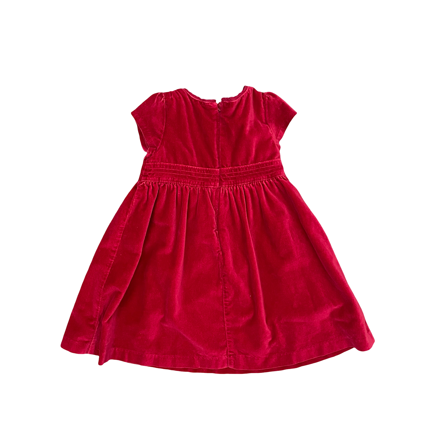 Red Baby Gap Velvet Dress, 18-24M