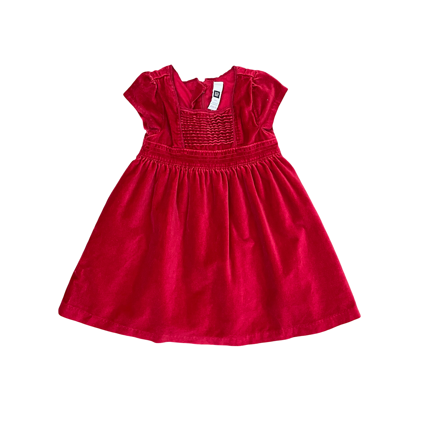 Red Baby Gap Velvet Dress, 18-24M