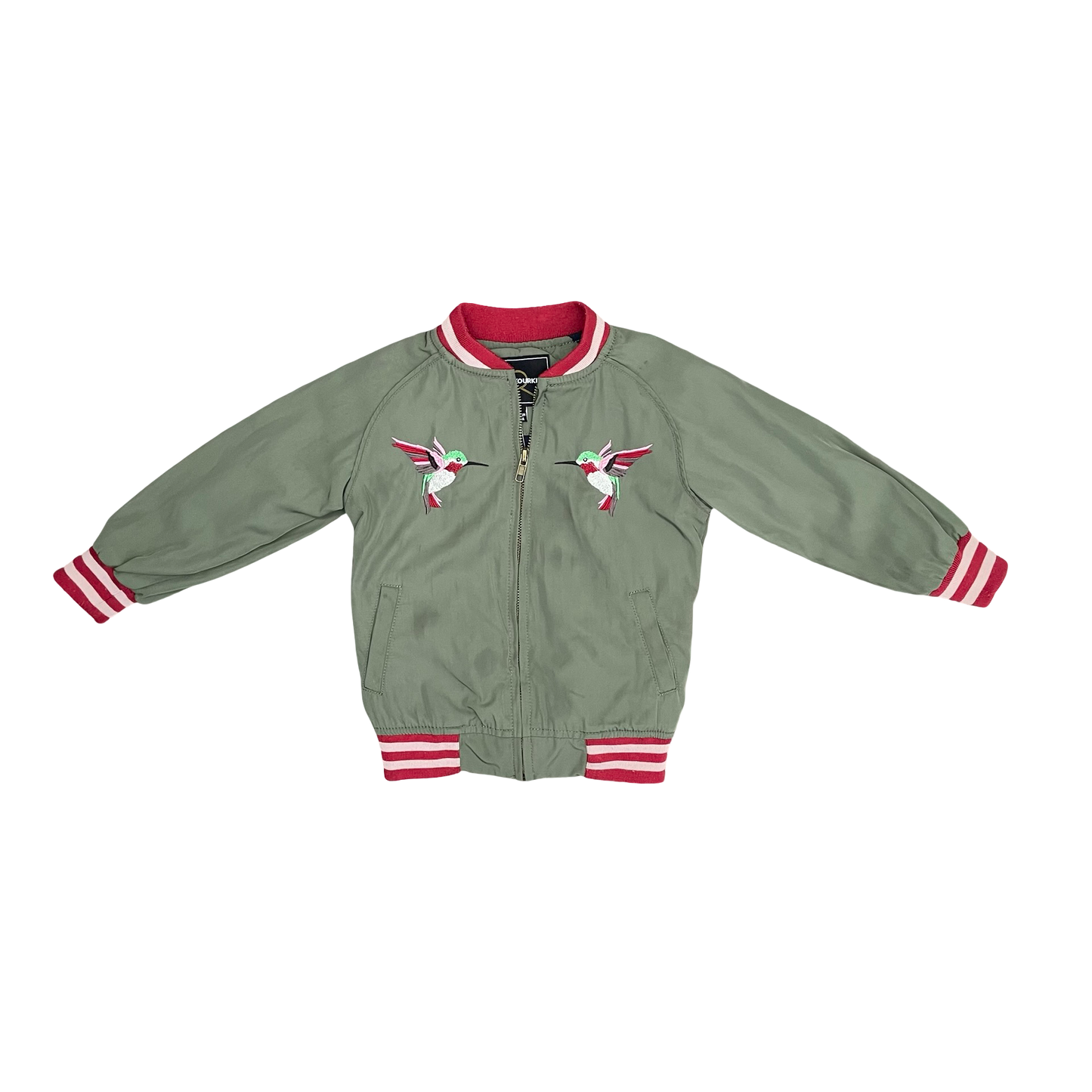 Khaki Rock Your Kid Bomber Jacket, 2Y