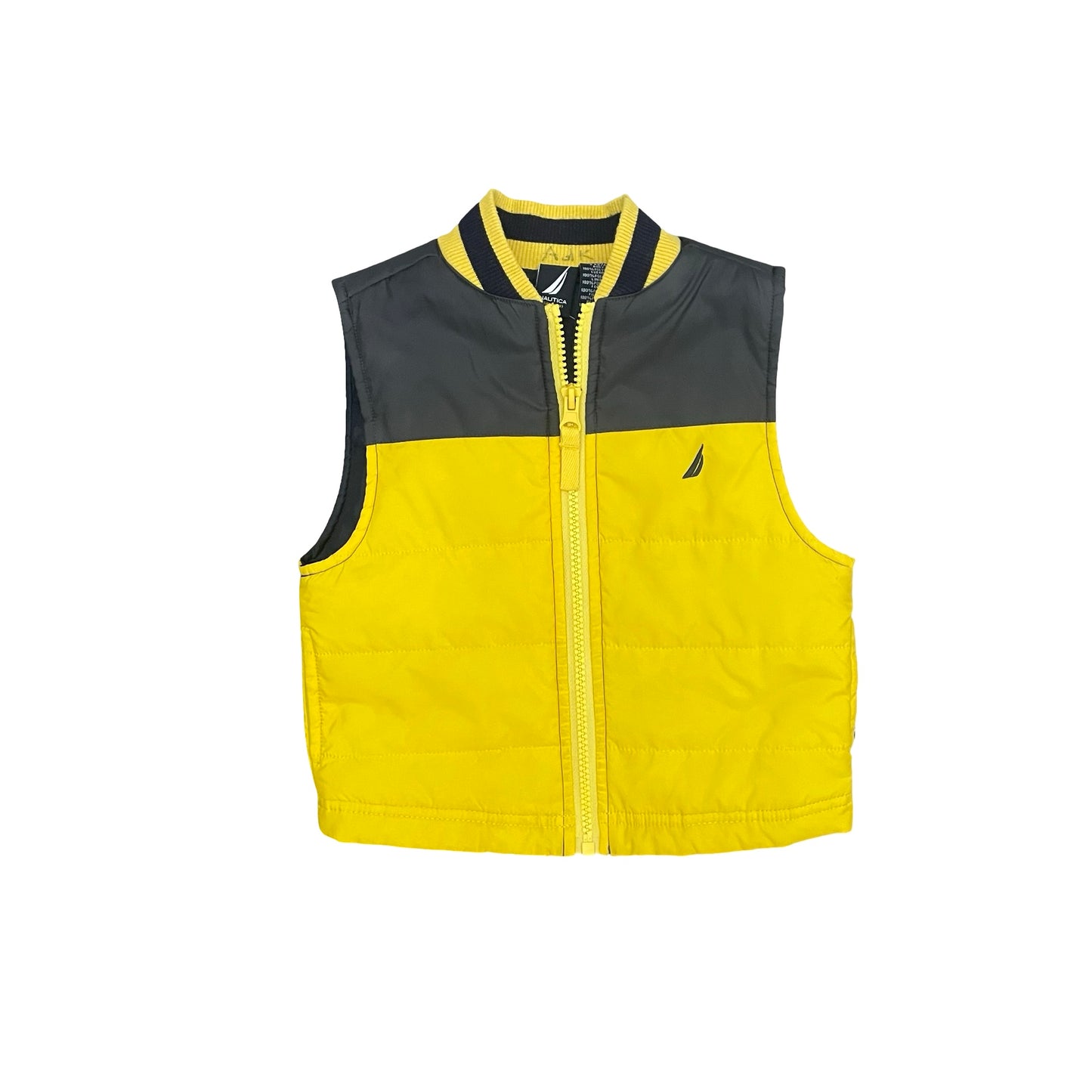 Yellow Nautica Puffer Vest, 12M