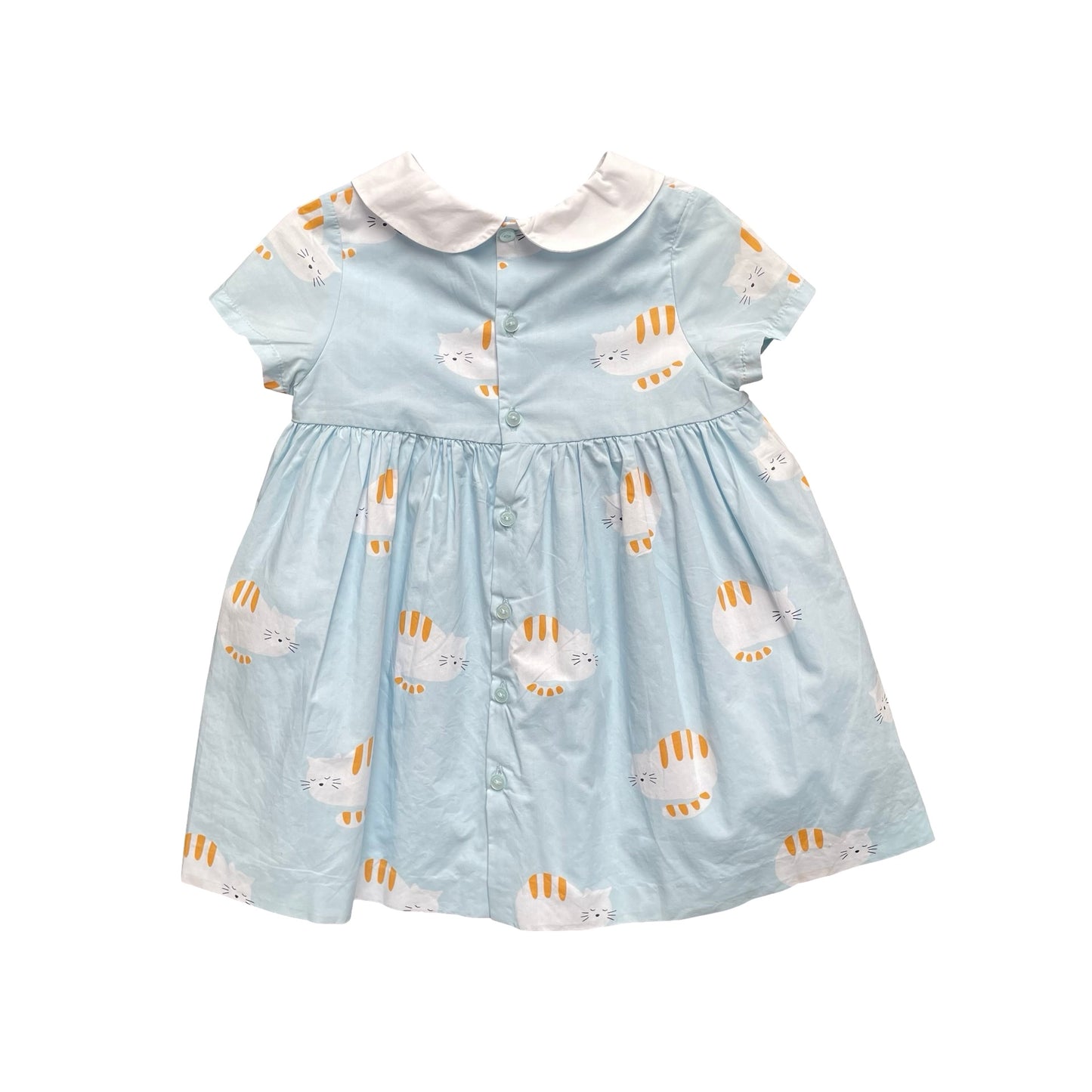 Blue Jacadi Cats Dress, 18M