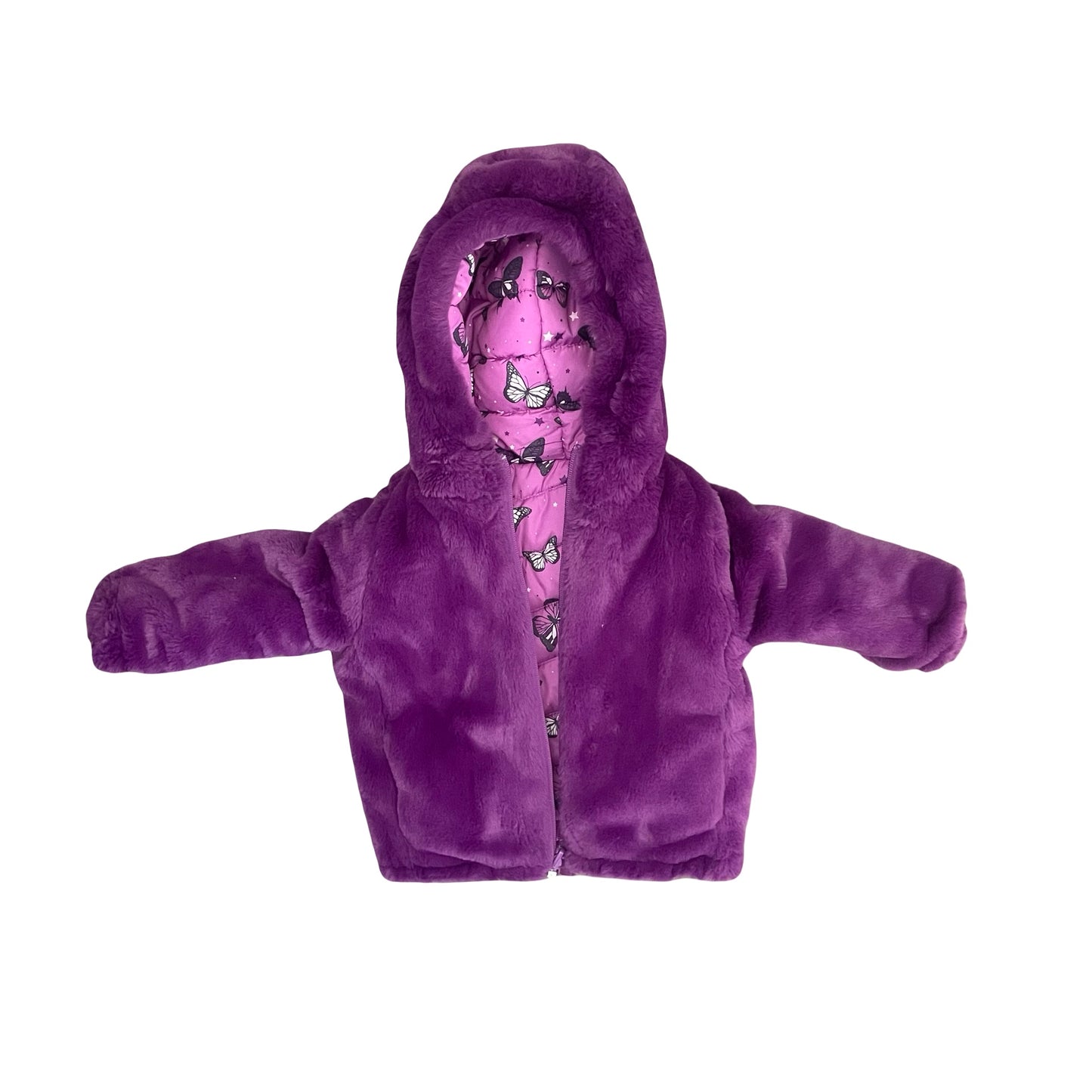 Purple Falls Creek Kids Reversible Puffer Jacket, 18M