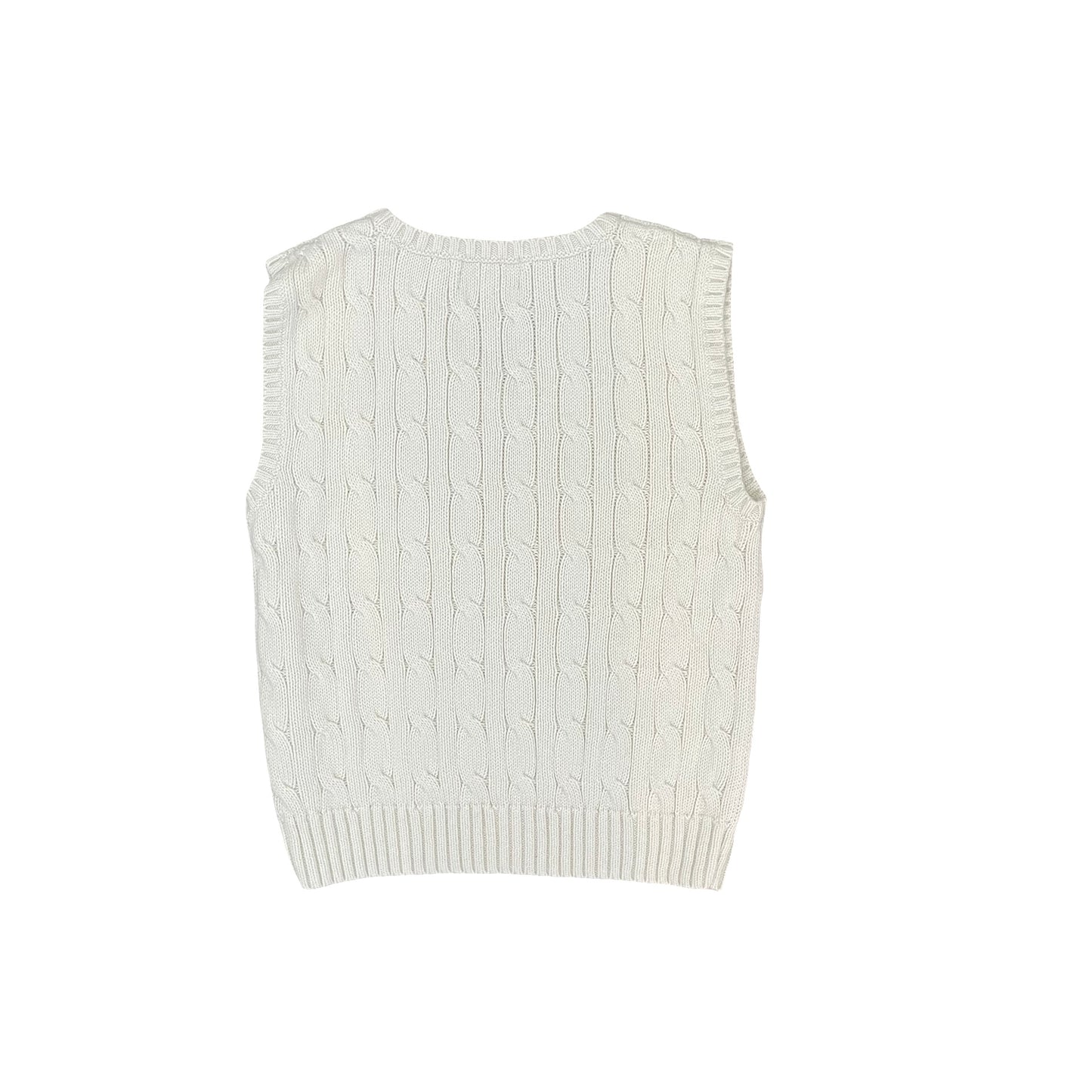Cream Polo Ralph Lauren Knitted Vest, 4Y