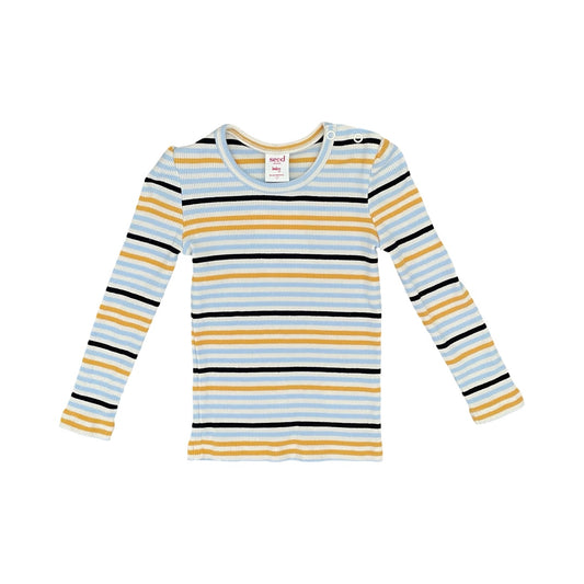 Stripe Seed Long Sleeve Top, 2Y