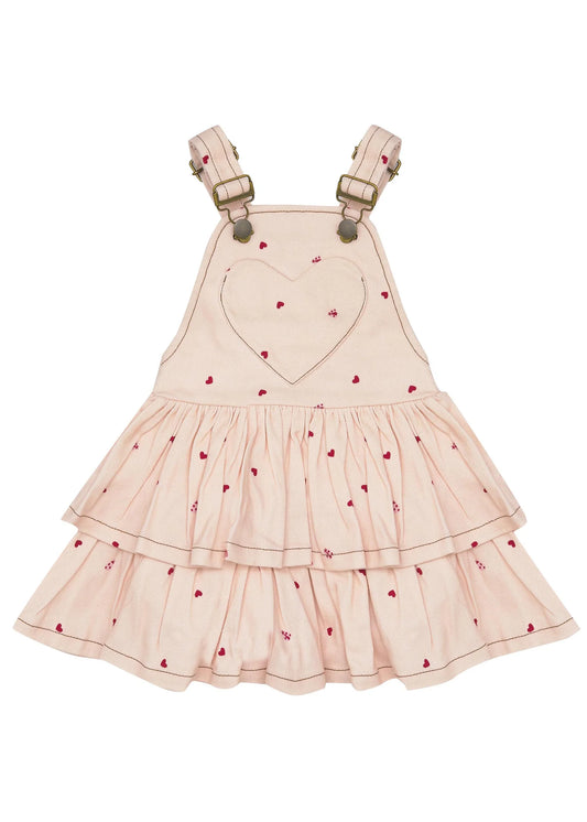 Pink bella + lace Pinafore, 6-12M