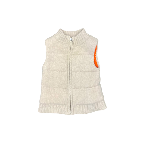 Ecru Country Road Lambswool Vest, 12-18M