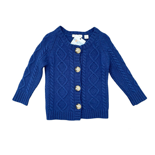 Blue Country Road Wool Cardigan, 3Y