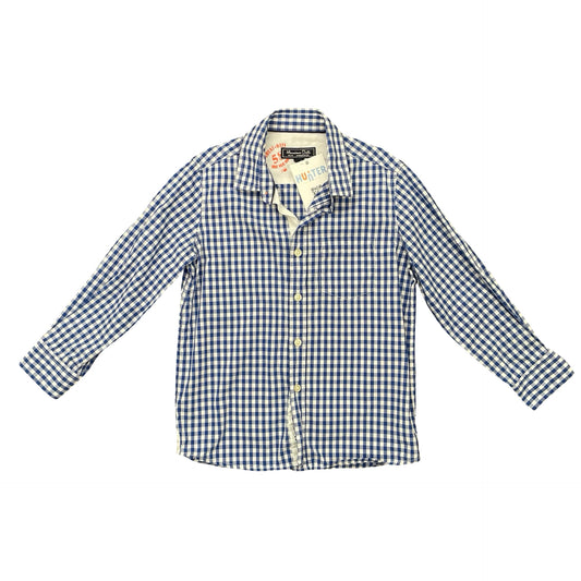 Blue Check Massimo Dutti Long Sleeve Shirt, 3-4Y