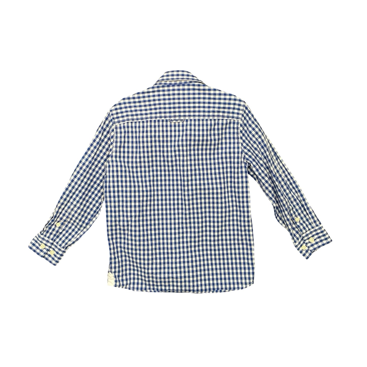 Blue Check Massimo Dutti Long Sleeve Shirt, 3-4Y
