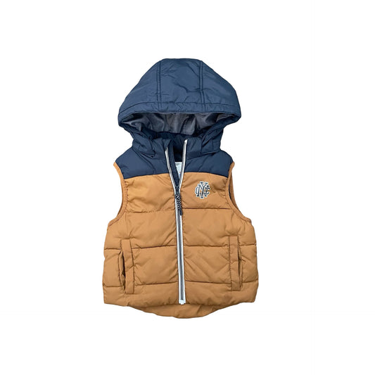 Navy/Tan H&M Padded Vest, 3-4Y
