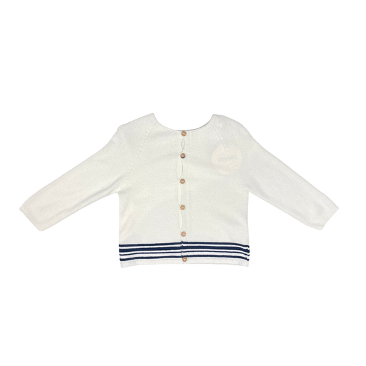 Cream Cozmo Knit Cardigan, 12M