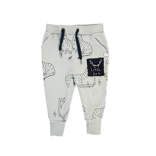 Grey Little Horn Track Pants, 2Y