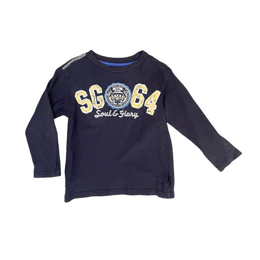 Navy Soul of Glory Long Sleeve Top, 2Y