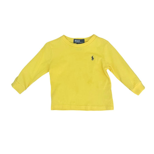 Yellow Polo Ralph Lauren Long Sleeve Top, 12M