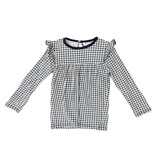 Navy and white Country Road Long Sleeve Top, 3Y