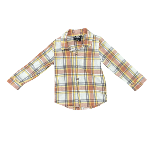 Check Animal Crackers Long Sleeve Shirt, 3Y