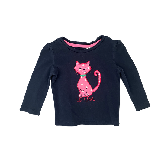 Navy Baby Gap Long Sleeve Top, 12-18M