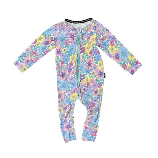 Floral Kip & Co Zip Romper, 1Y