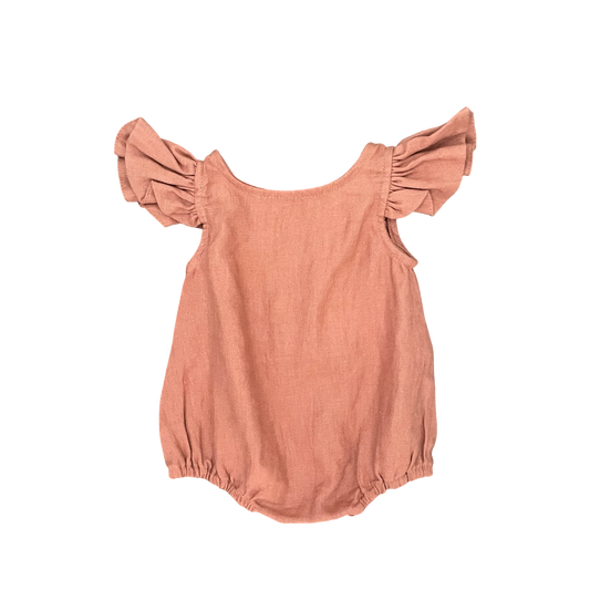 Tan Marlow & Mae Romper, 0-3M