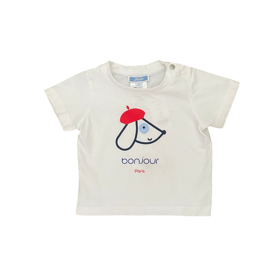 White Jacadi Paris T-Shirt, 12M