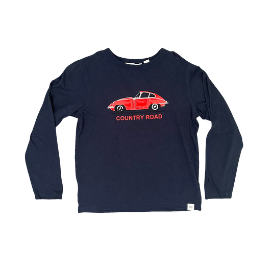 Navy w car Country Road Long Sleeve Top, 10Y