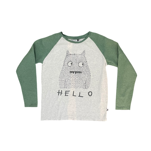 Grey green Minti Long Sleeve Top, 10Y