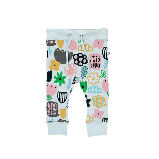 Blue floral Minti Track Pants, 18-24