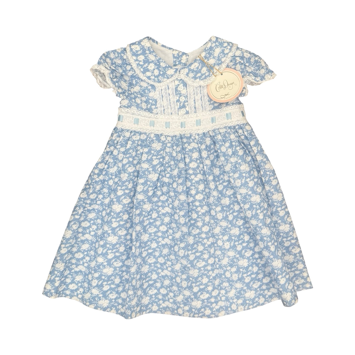 Blue floral Collette Dinnighan Dress, 0-3M