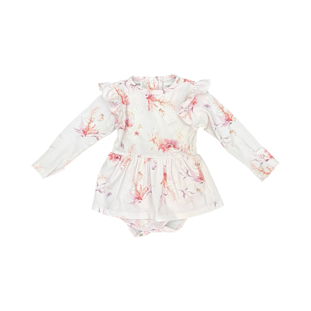 Pink floral Snuggle Hunny Dress, 3-6M